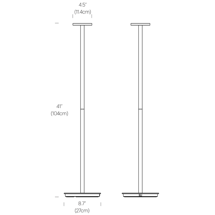 Luci Rechargeable LED Floor Lamp - Diagram