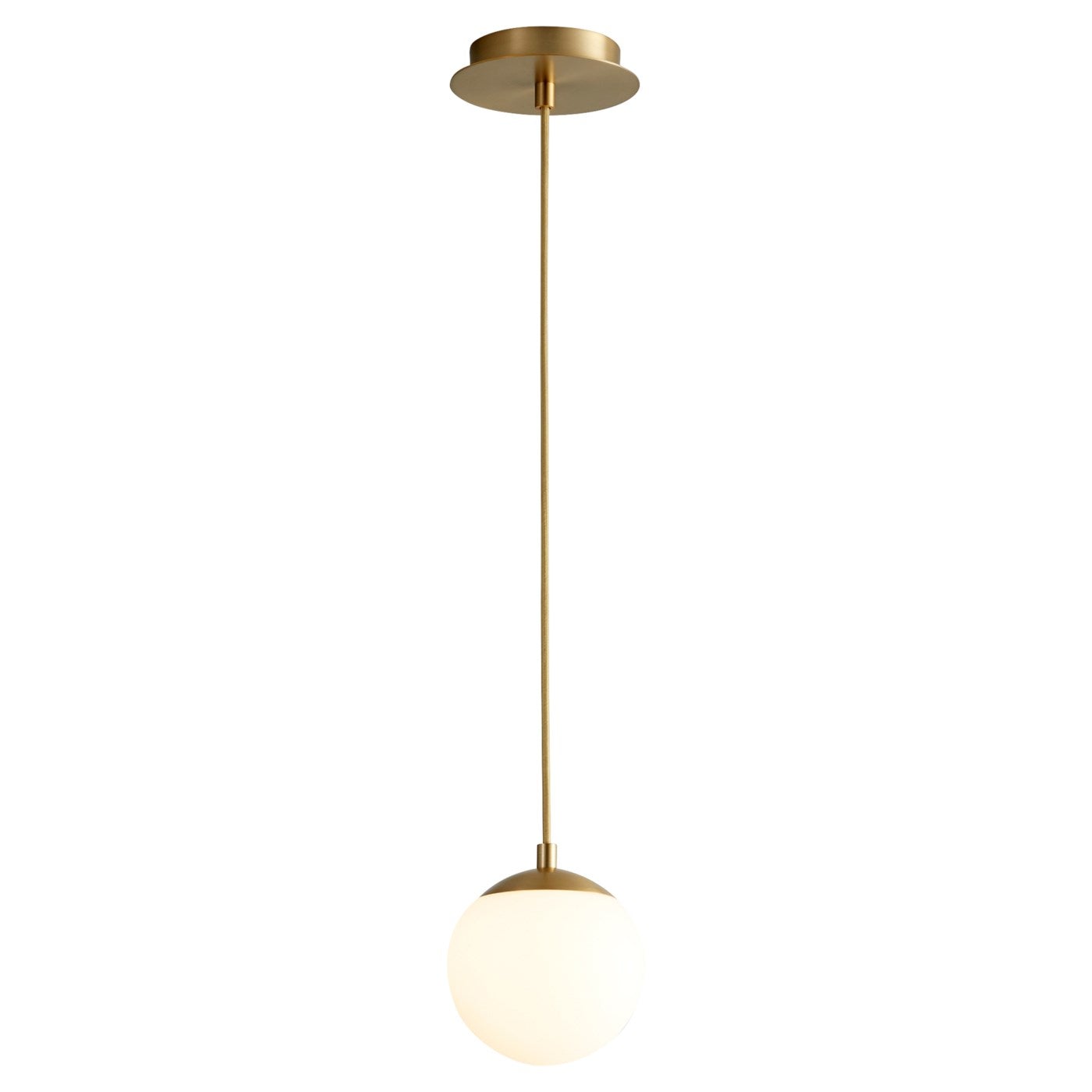 Luna 6" Pendant - Aged Brass Finish