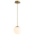 Load image into Gallery viewer, Luna 8" Pendant - Aged Brass Finish
