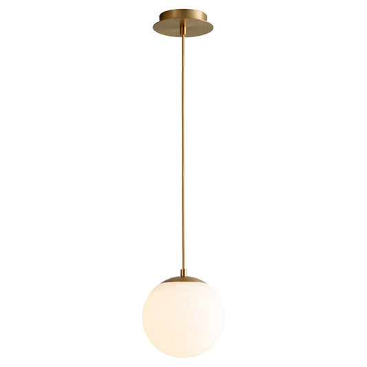 Luna 8" Pendant - Aged Brass Finish