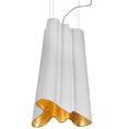 Load image into Gallery viewer, Lunar Tall Pendant - Matte White/Gold Leaf Finish
