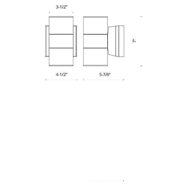 Lund LED Outdoor Wall Sconce - Diagram