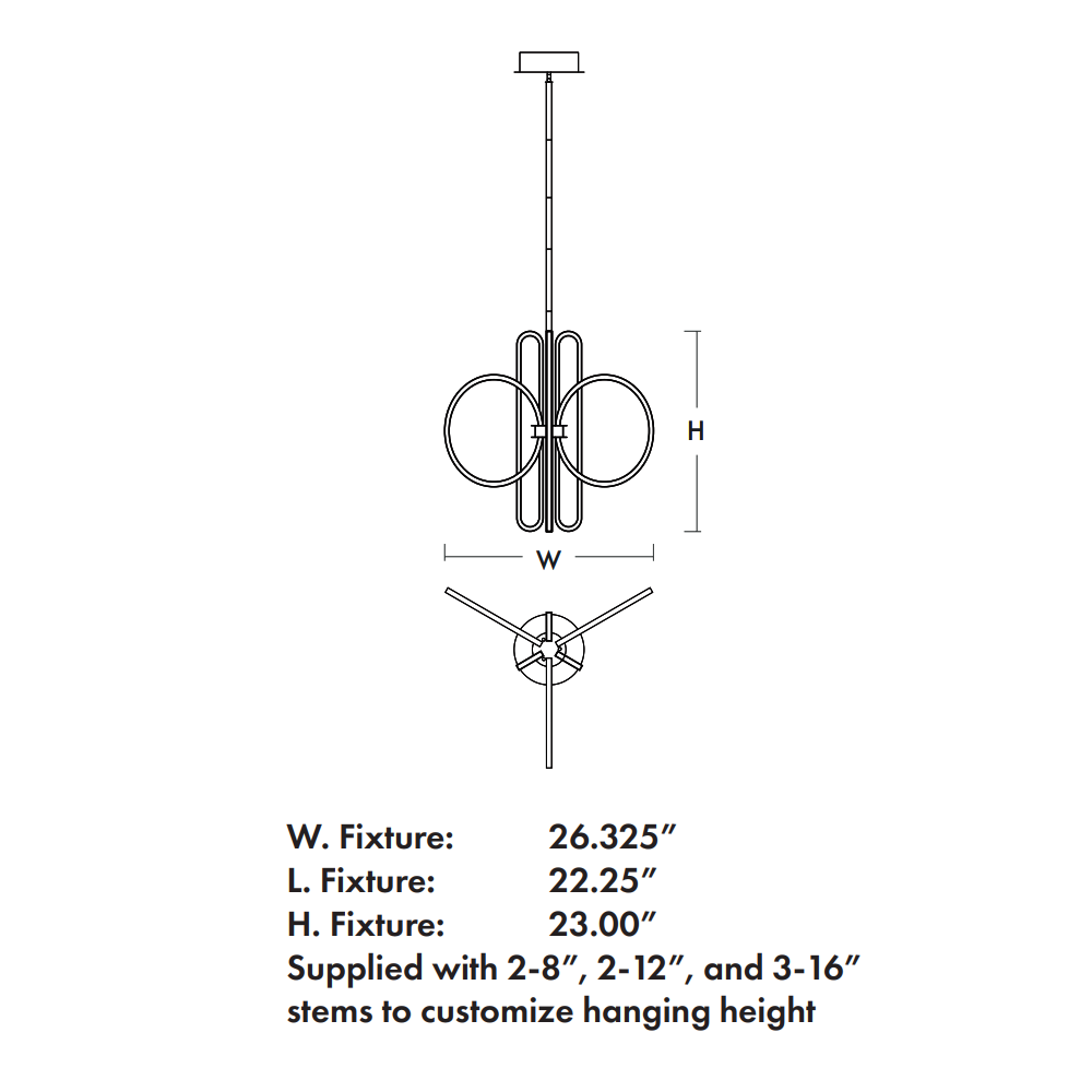 Lupe LED Pendant - Diagram