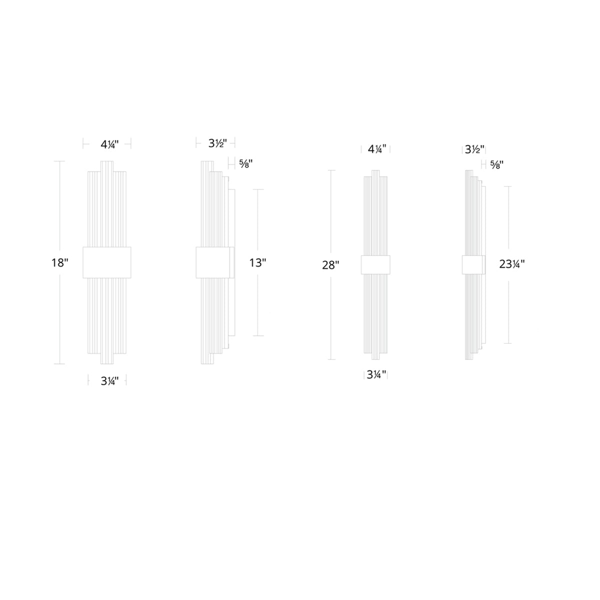 Luzerne LED Vanity Light - Diagram