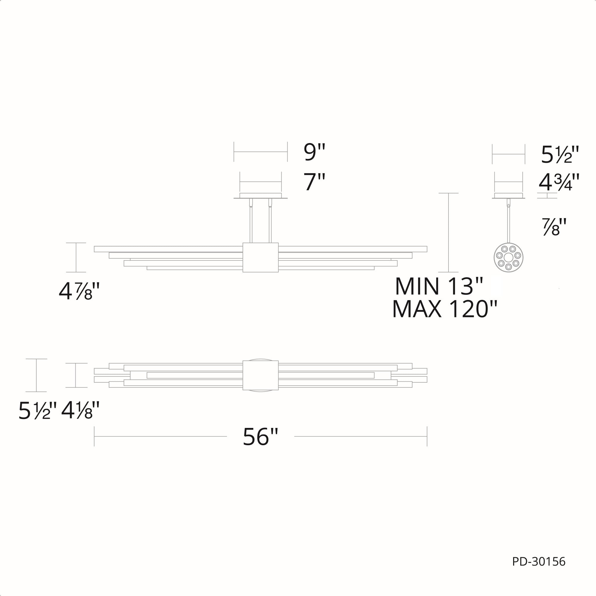 Luzerne Linear Pendant - Diagram