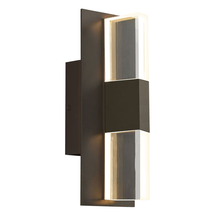 Lyft 12" Clear Lens Outdoor LED Wall Sconce - Bronze Finish