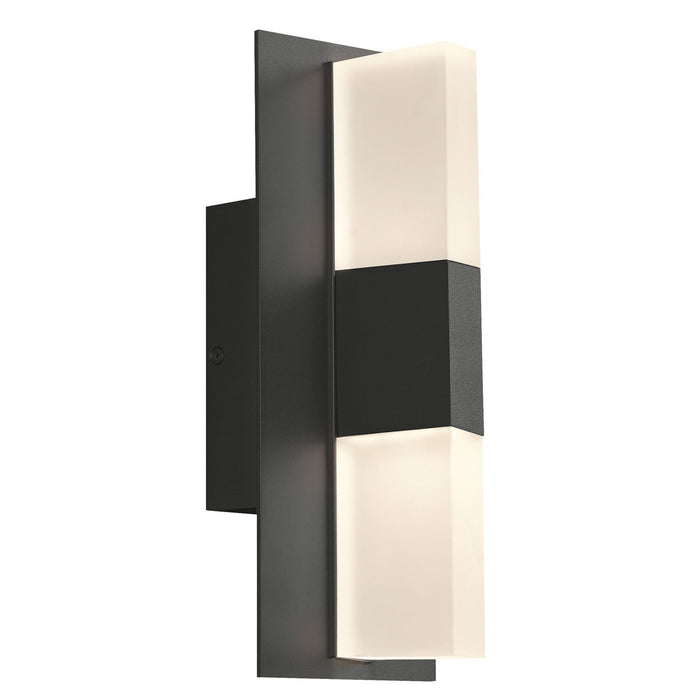 Lyft 12" Frosted Lens Outdoor LED Wall Sconce - Black Finish