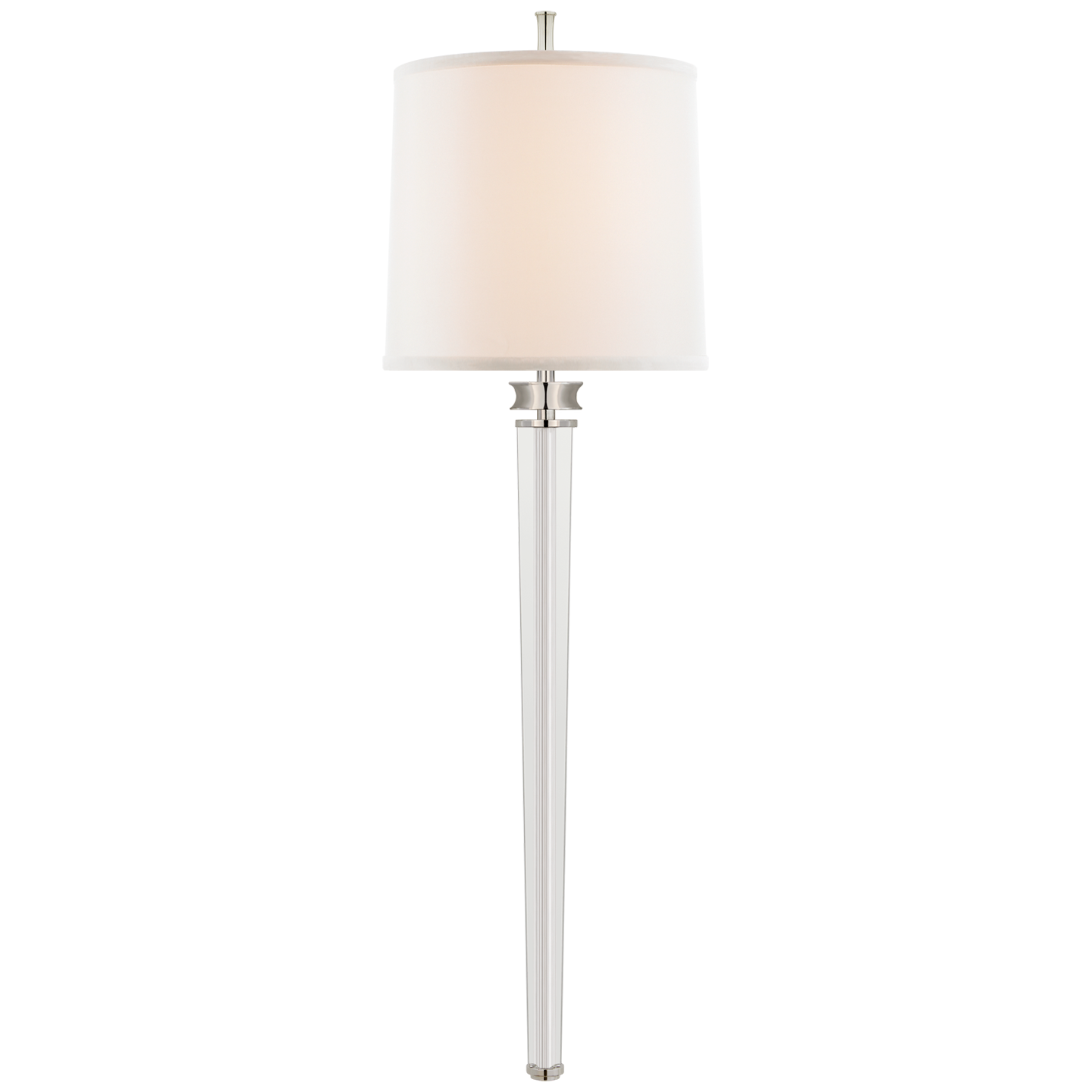 Lyra Large Tail Sconce - Polished Nickel & Crystal