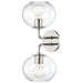 Margot Double Wall Sconce - Polished Nickel