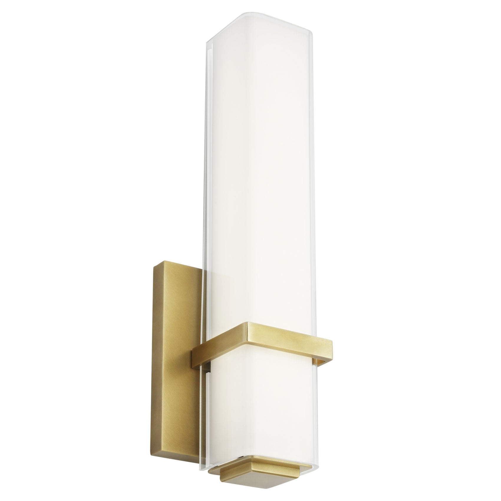 Milan Bath Sconce - Natural Brass Finish