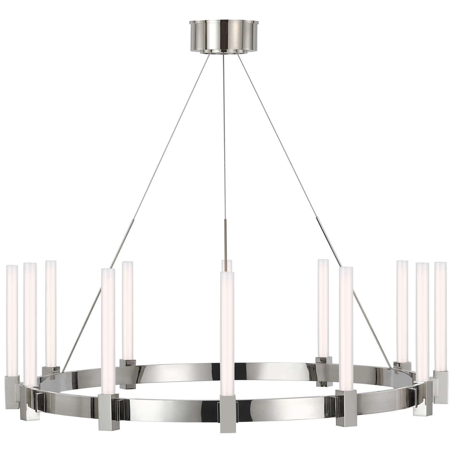 Mafra Large Chandelier - Polished Nickel Finish