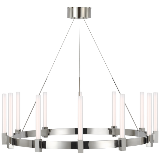 Mafra Large Chandelier - Polished Nickel Finish