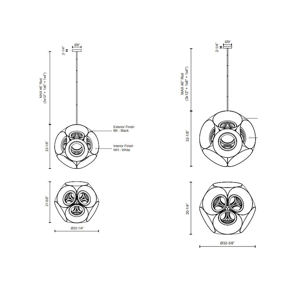 Magellan Chandelier - Diagram