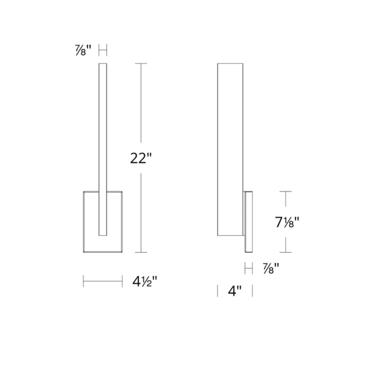 Mako LED Outdoor Wall Sconce - Diagram