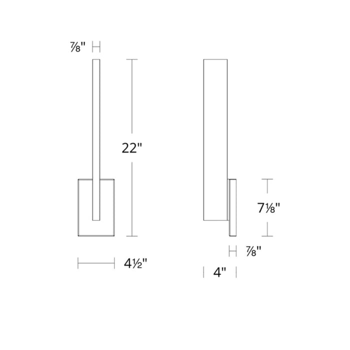 Mako LED Outdoor Wall Sconce - Diagram