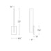 Mako LED Outdoor Wall Sconce - Diagram