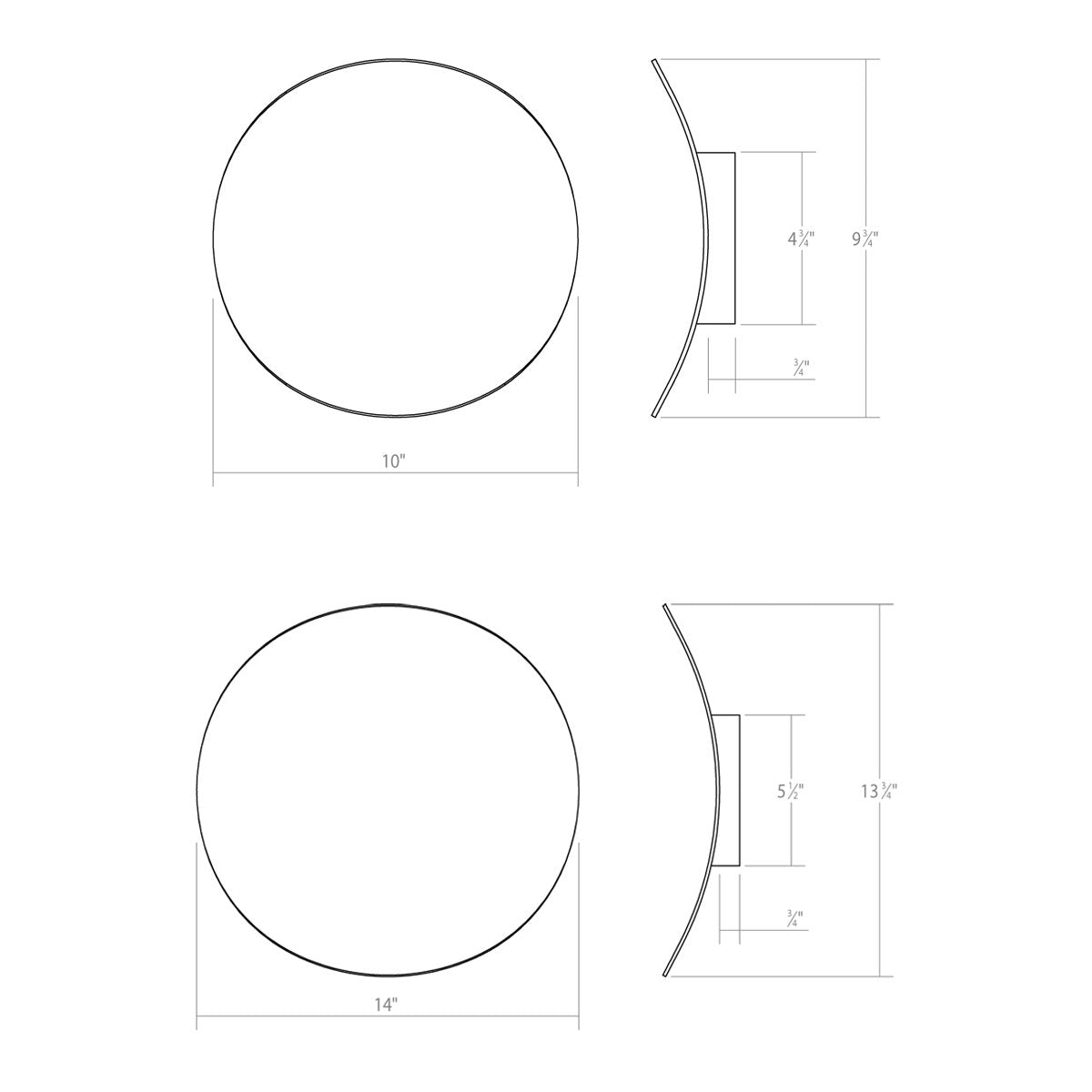 Malibu Discs LED Wall Sconce - Diagram