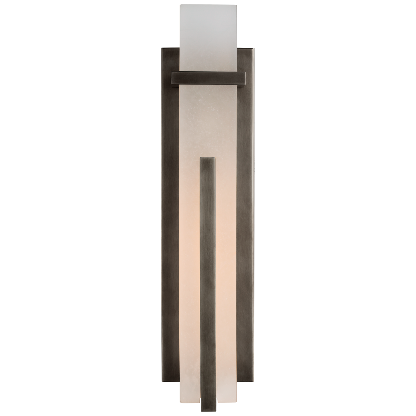 Malik Large Sconce - Bronze Finish with Alabaster Shade