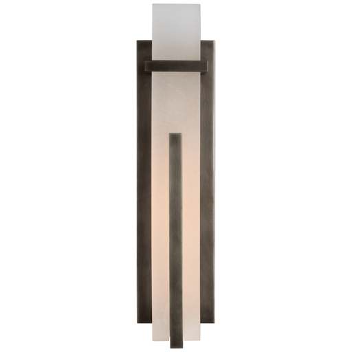 Malik Large Sconce - Bronze Finish with Alabaster Shade