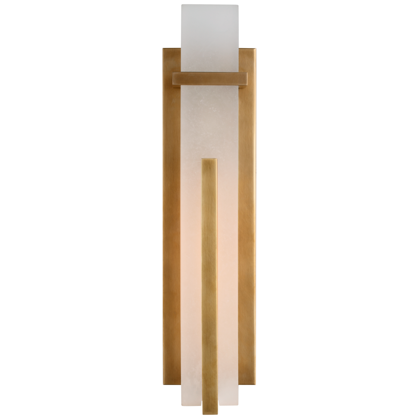 Malik Large Sconce - Hand-Rubbed Antique Brass Finish with Alabaster Shade