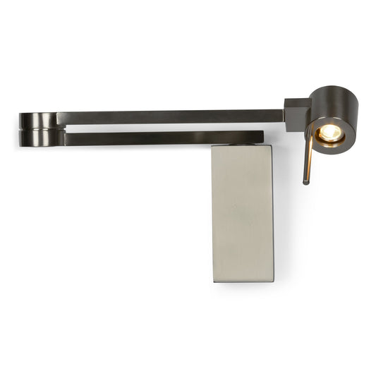 Manhattan Reading Swing Arm Wall Light -Satin Nickel Finish