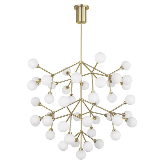 Mara Grande LED Chandelier - Aged Brass Finish