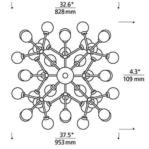 Mara Grande LED Chandelier - Diagram