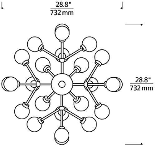 Mara LED Chandelier - Diagram