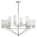 Marais Large Chandelier - Polished Nickel/Clear Glass