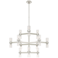 Load image into Gallery viewer, Margita Medium Chandelier - Polished Nickel/Clear Glass
