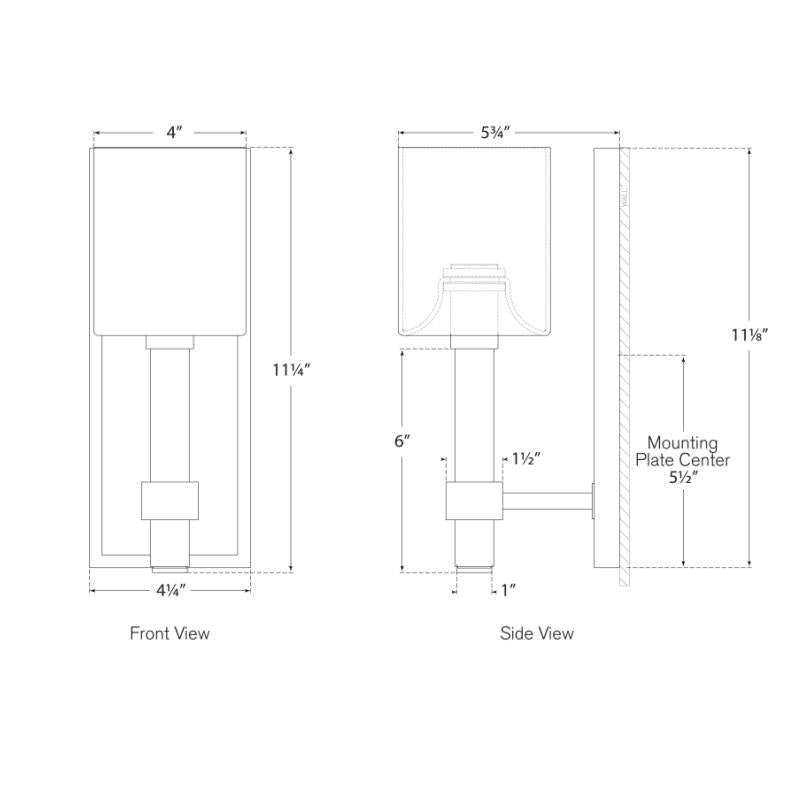 Maribelle Single Sconce - Diagram