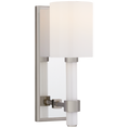 Load image into Gallery viewer, Maribelle Single Sconce - Polished NickelFinish with a White Glass Shade
