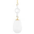 Load image into Gallery viewer, Marina Pendant - Aged Brass/Textured White Finish
