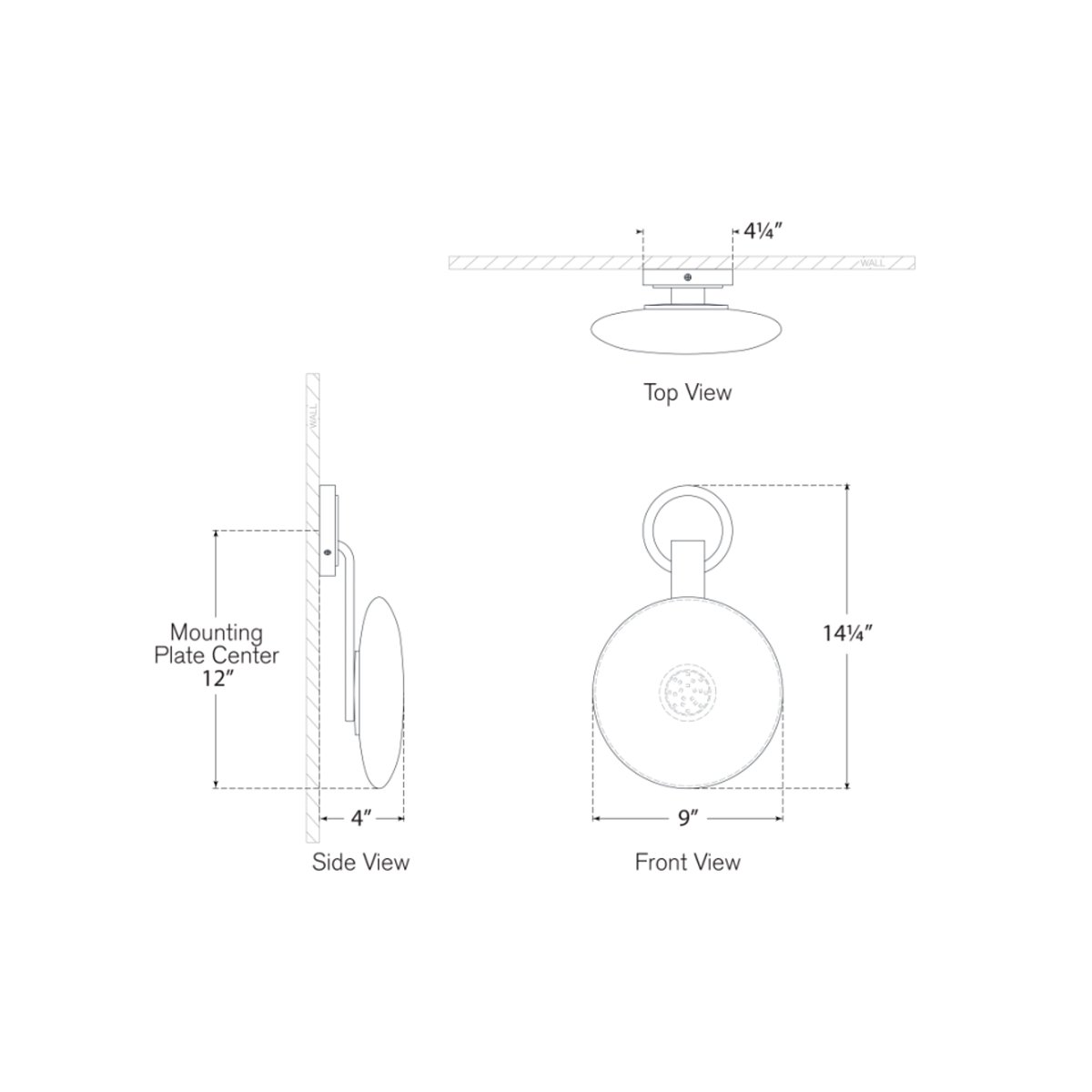 Marisol Medium Single Sconce - Diagram