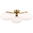 Load image into Gallery viewer, Marisol XL Triple Flush Mount - Soft Brass Finish
