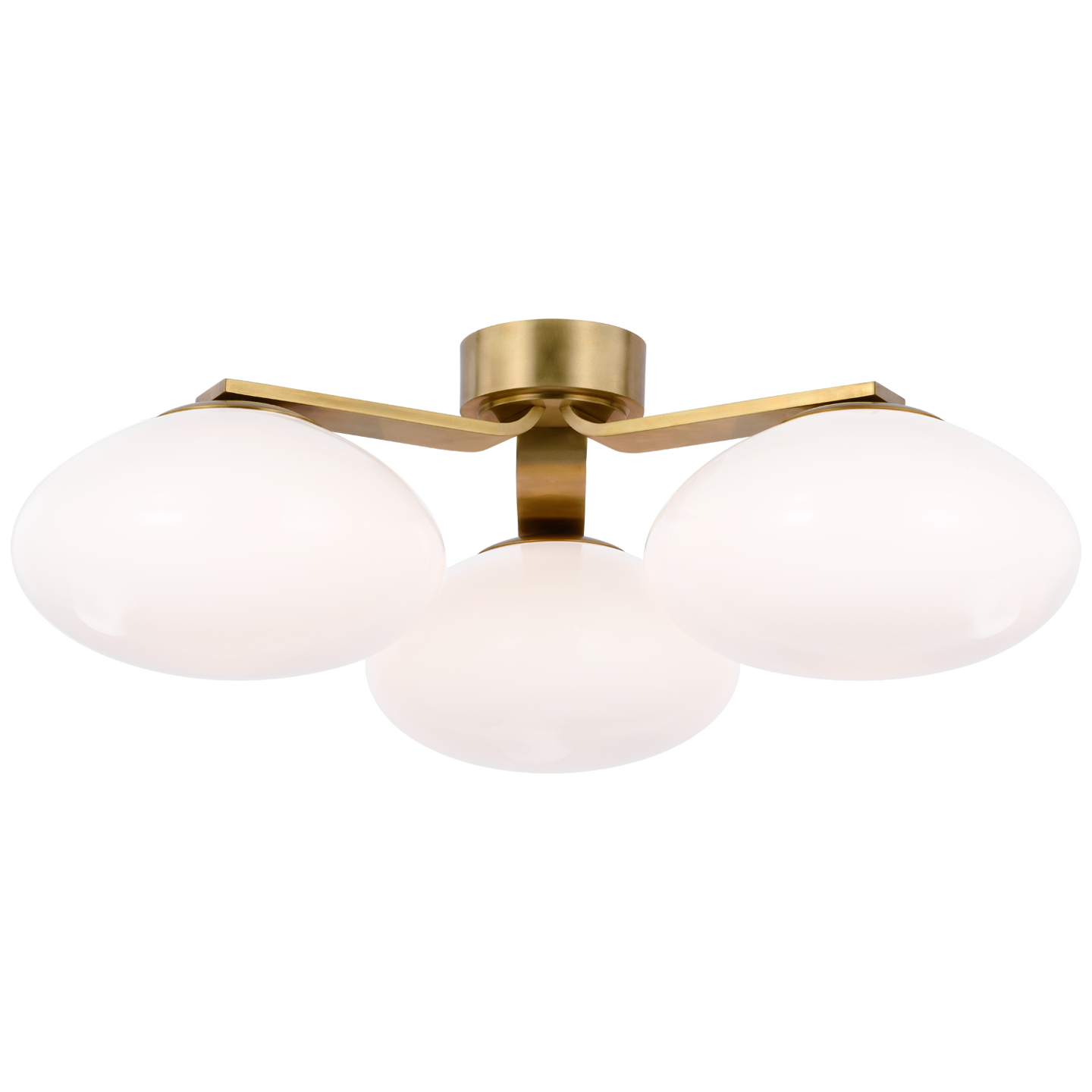 Marisol XL Triple Flush Mount - Soft Brass Finish