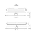 Load image into Gallery viewer, Marlon LED Bath Bar - Diagram
