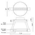 Load image into Gallery viewer, Maro Outdoor LED Wall Sconce - Diagram
