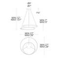 Load image into Gallery viewer, Marques LED Chandelier - Diagram
