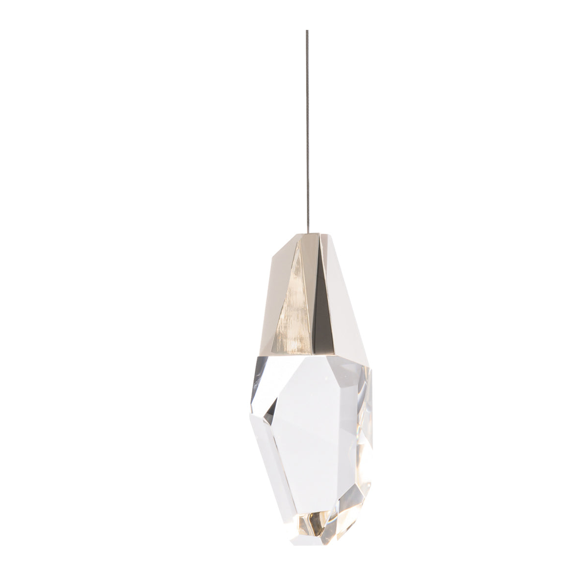 Martini LED Mini Pendant -Polished Nickel Clear Crystal