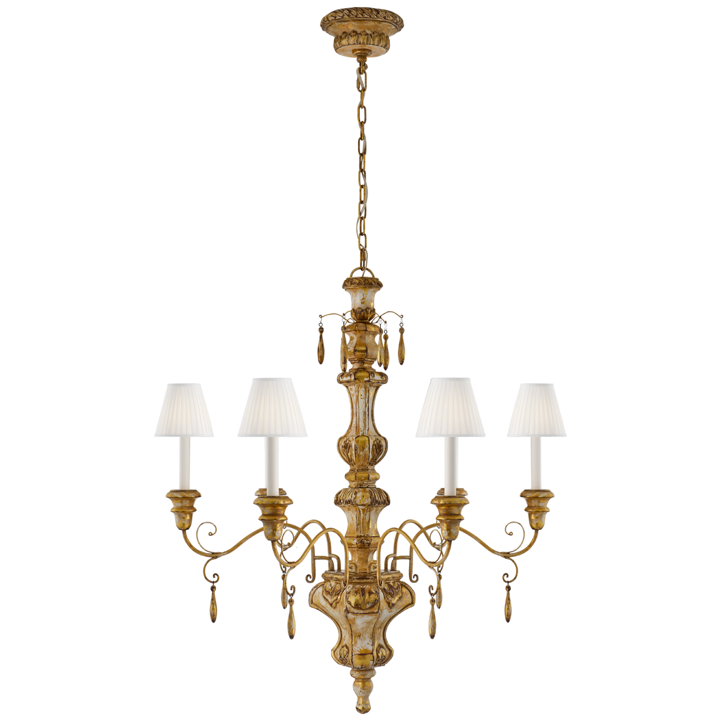 Marylea Large Hand Carved Chandelier - Italian Gilt Finish