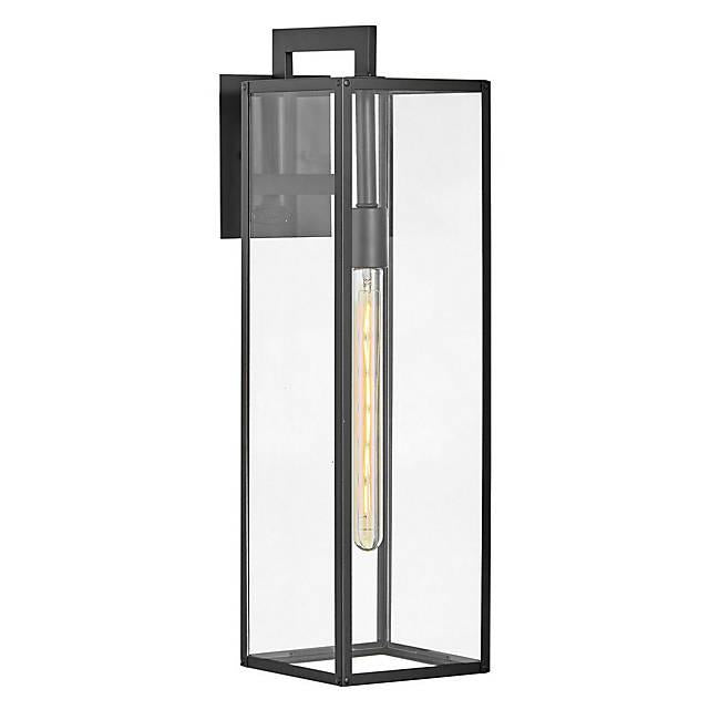 Max Large Outdoor Wall Sconce - Black Finish