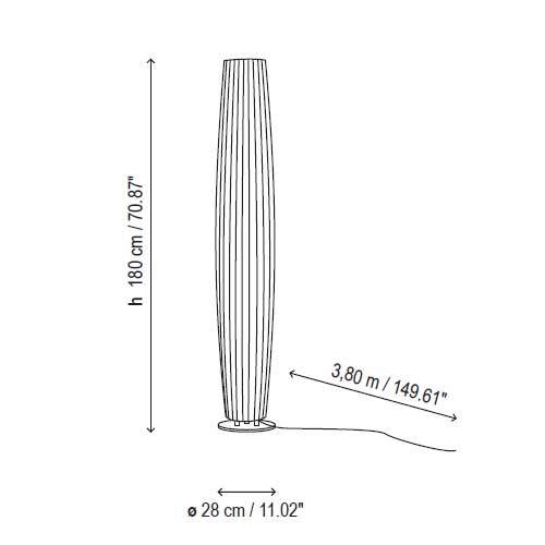 Maxi Outdoor Floor Lamp - Diagram