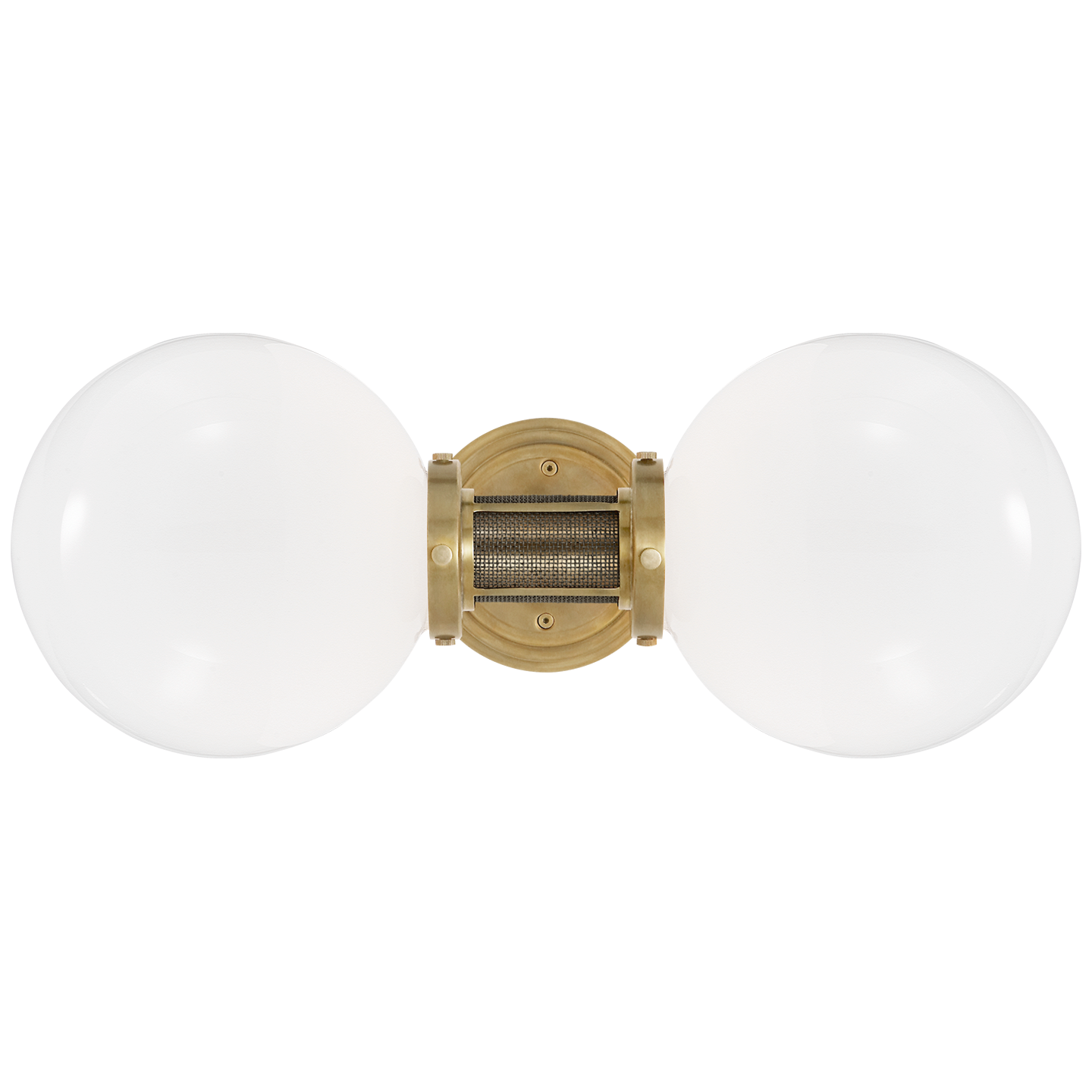 McCarren Double Sconce - Natural Brass Finish