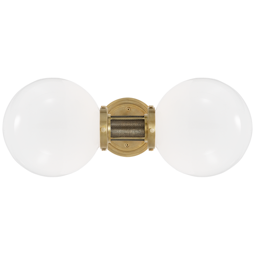 McCarren Double Sconce - Natural Brass Finish
