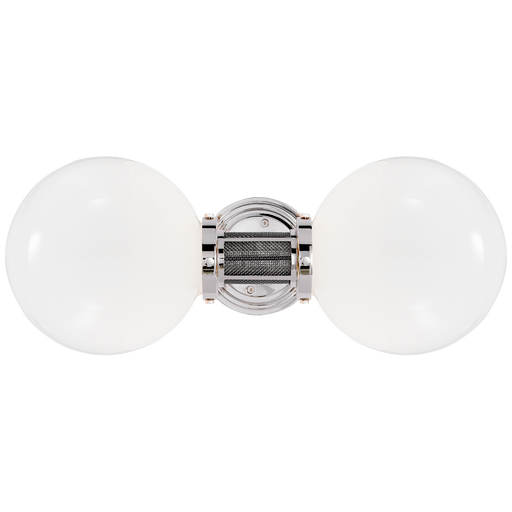 McCarren Double Sconce - Polished Nickel Finish
