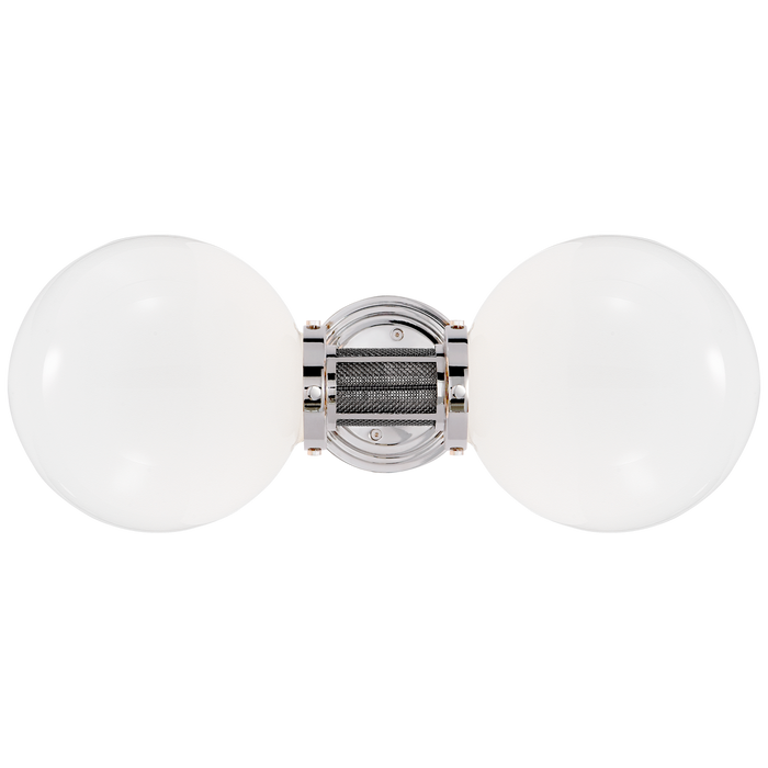 McCarren Double Sconce - Polished Nickel Finish