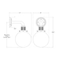 Load image into Gallery viewer, McCarren Single Sconce - Diagram
