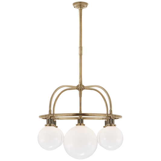 McCarren Single Tier Chandelier - Natural Brass Finish