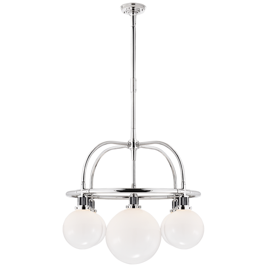 McCarren Single Tier Chandelier - Polished Nickel Finish